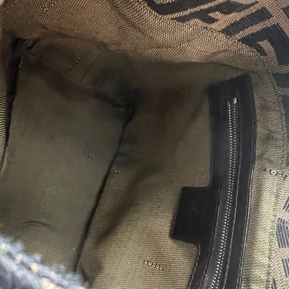 Fendi Brown and Dark Brown FF Logo Shoulder Bag - Picture 4 of 4